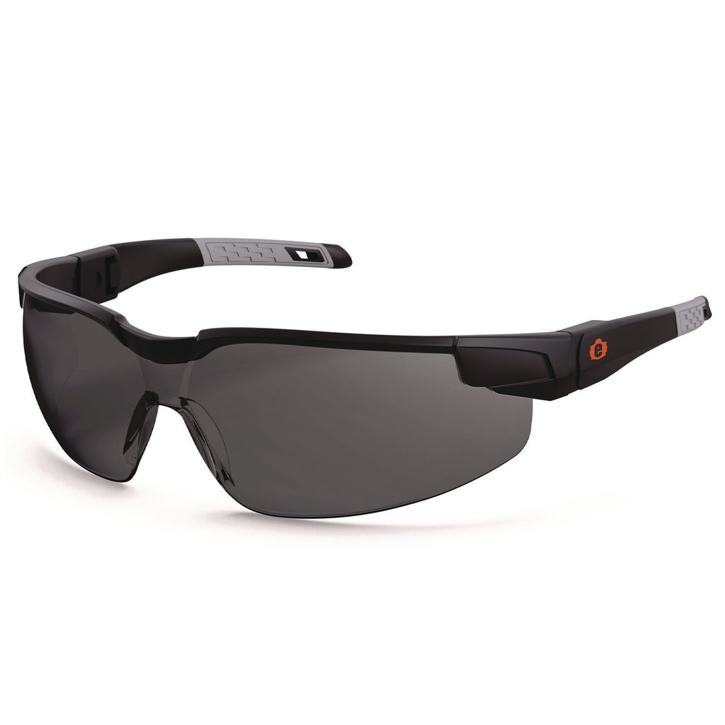 Skullerz DELLENGER Safety Glasses with Adjustable Temples, Matte Black Frame, Smoke Polycarbonate Lens, Ships in 1-3 Bus Days