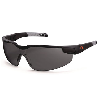 Skullerz DELLENGER Safety Glasses with Adjustable Temples, Matte Black Frame, Smoke Polycarbonate Lens, Ships in 1-3 Bus Days