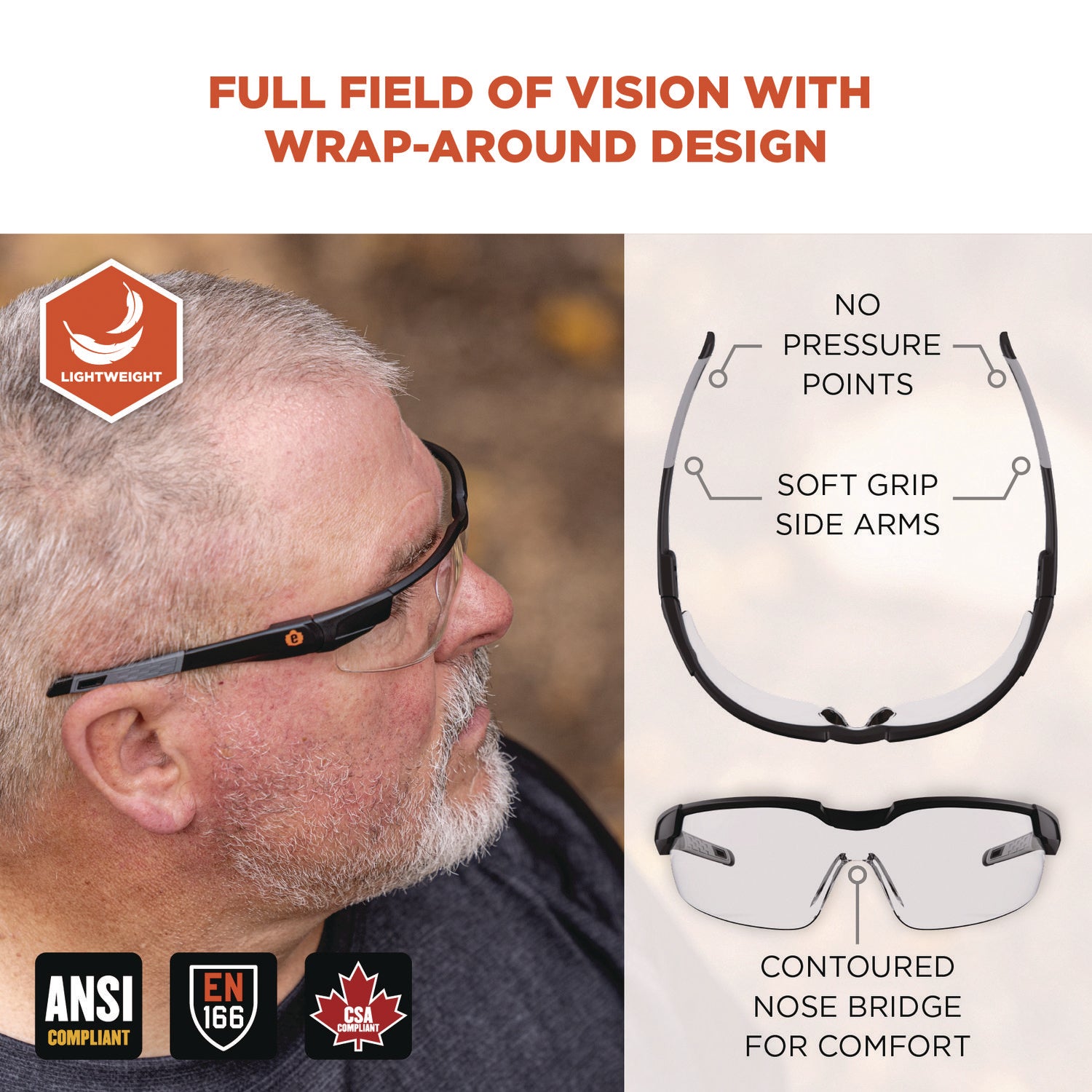 Skullerz DELLENGER Anti-Scratch/Enhanced Anti-Fog Safety Glasses w/Adj Temples, Black Frame,Clear Lens, Ships in 1-3 Bus Days