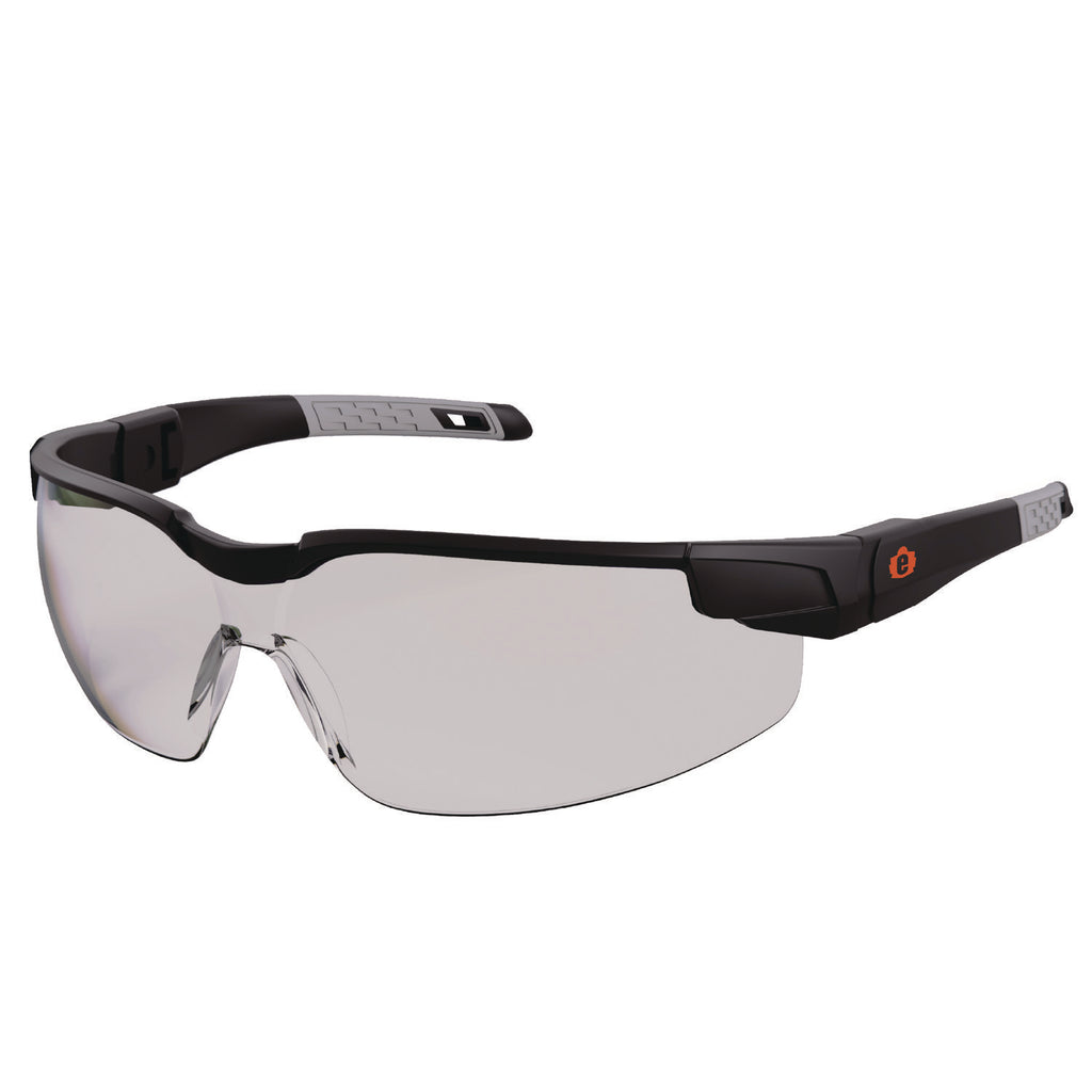Skullerz DELLENGER Anti-Scratch/Enhanced Anti-Fog Safety Glasses w/Adj Temples, Black Frame, Poly Lens, Ships in 1-3 Bus Days
