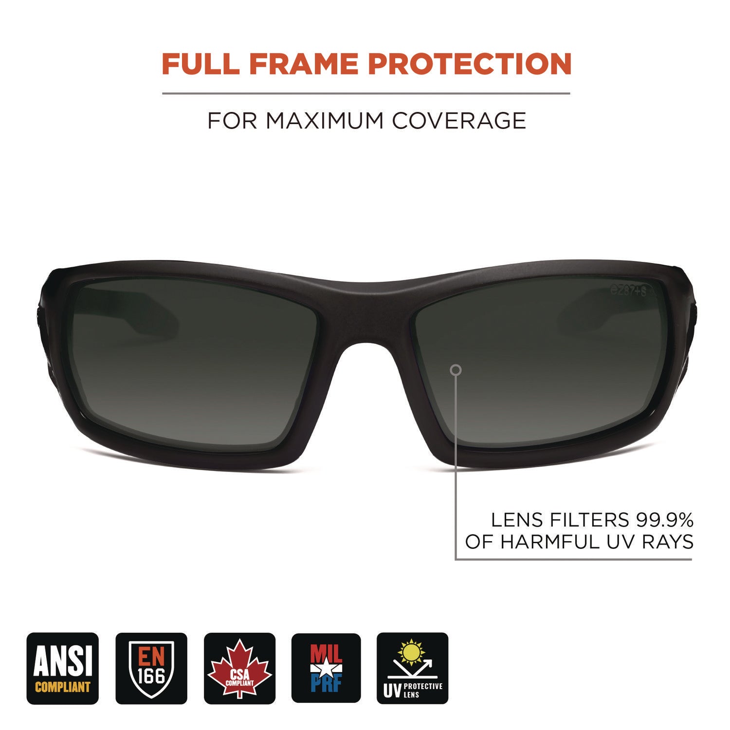 Skullerz ODIN Anti-Scratch and Enhanced Anti-Fog Safety Glasses, Black Frame, Smoke Polycarbonate Lens, Ships in 1-3 Bus Days