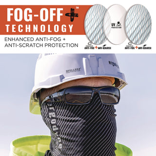 Skullerz ODIN Anti-Scratch and Enhanced Anti-Fog Safety Glasses, Black Frame, Smoke Polycarbonate Lens, Ships in 1-3 Bus Days