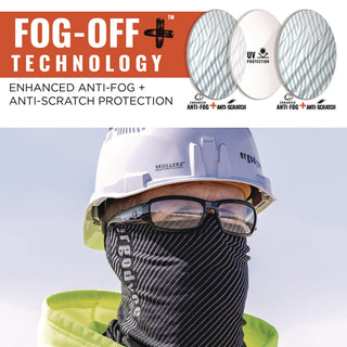 Skullerz THOR Anti-Scratch and Enhanced Anti-Fog Safety Glasses, Black Frame, Clear Polycarbonate Lens, Ships in 1-3 Bus Days