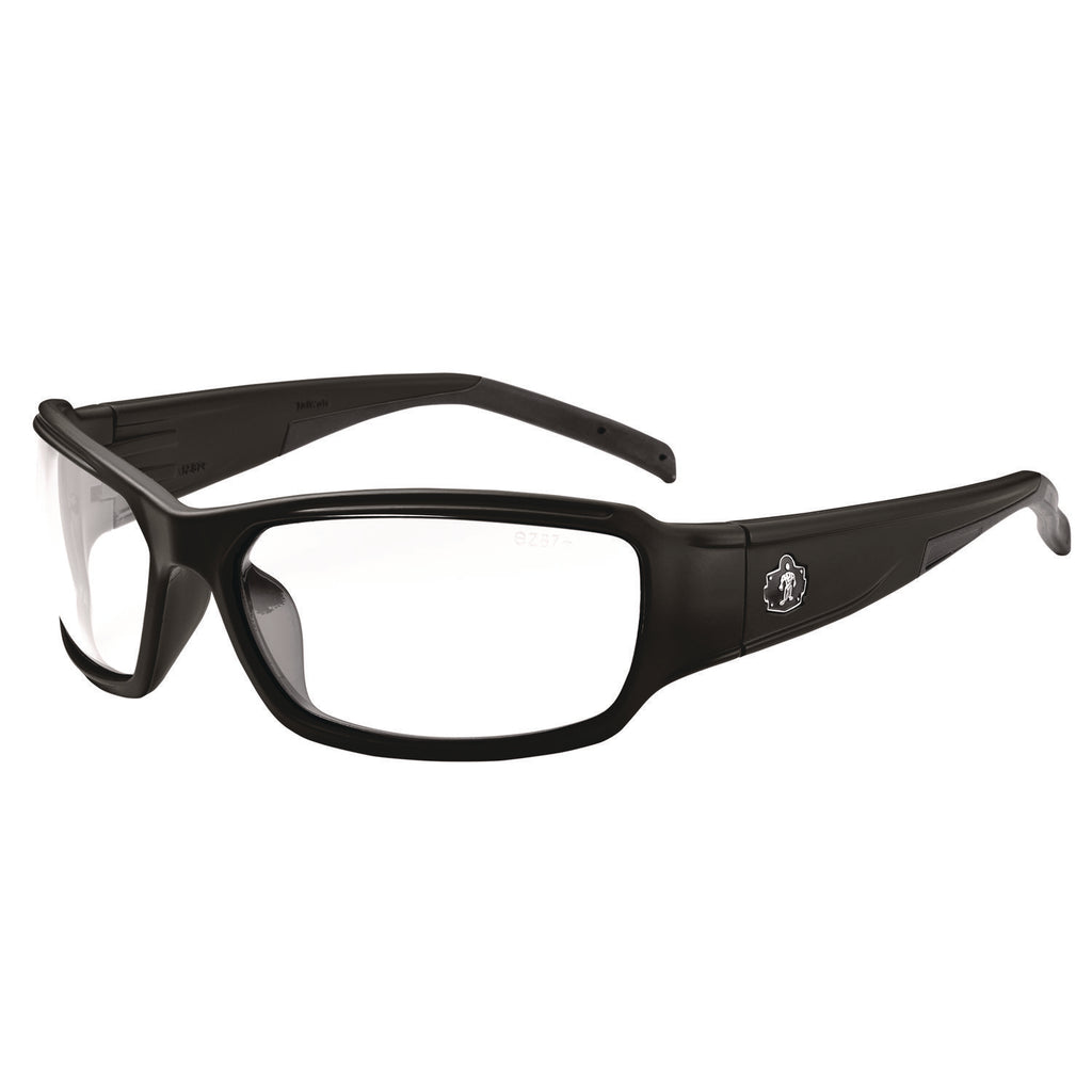 Skullerz THOR Anti-Scratch and Enhanced Anti-Fog Safety Glasses, Black Frame, Clear Polycarbonate Lens, Ships in 1-3 Bus Days