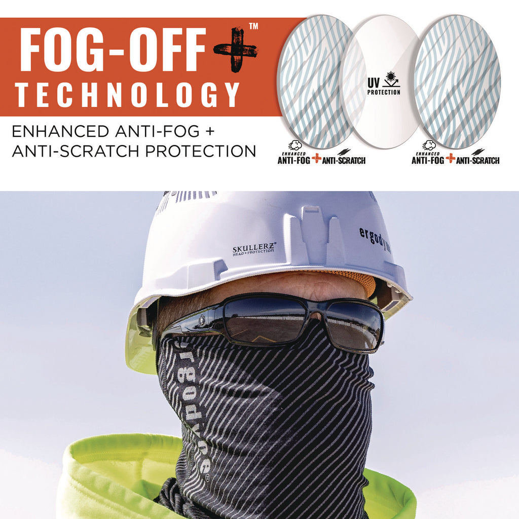 Skullerz THOR Anti-Scratch and Enhanced Anti-Fog Safety Glasses, Black Frame, Smoke Polycarbonate Lens, Ships in 1-3 Bus Days