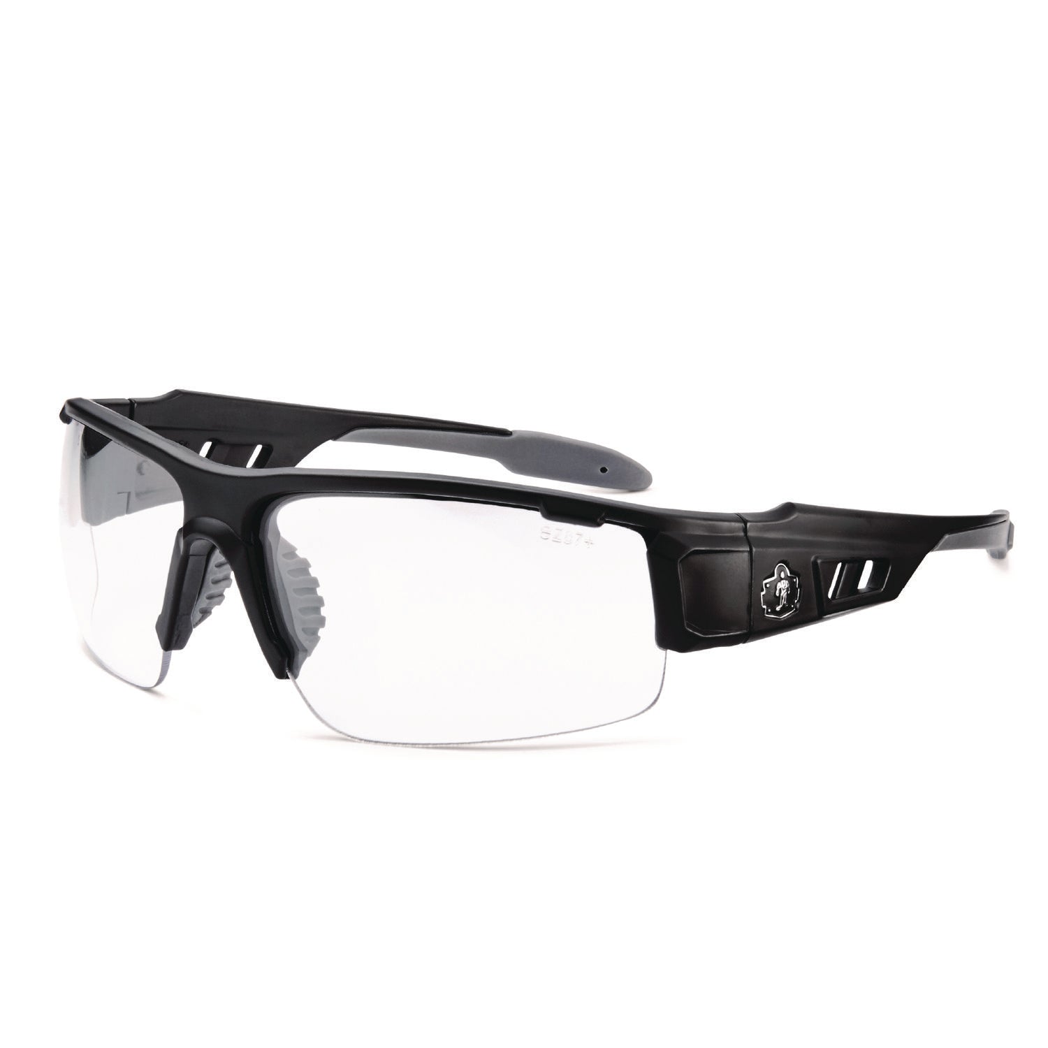 Skullerz DAGR Anti-Scratch and Enhanced Anti-Fog Safety Glasses, Black Frame, Clear Polycarbonate Lens, Ships in 1-3 Bus Days