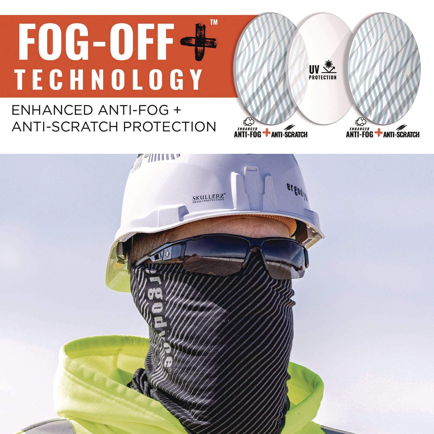 Skullerz DAGR Anti-Scratch and Enhanced Anti-Fog Safety Glasses, Black Frame, Smoke Polycarbonate Lens, Ships in 1-3 Bus Days