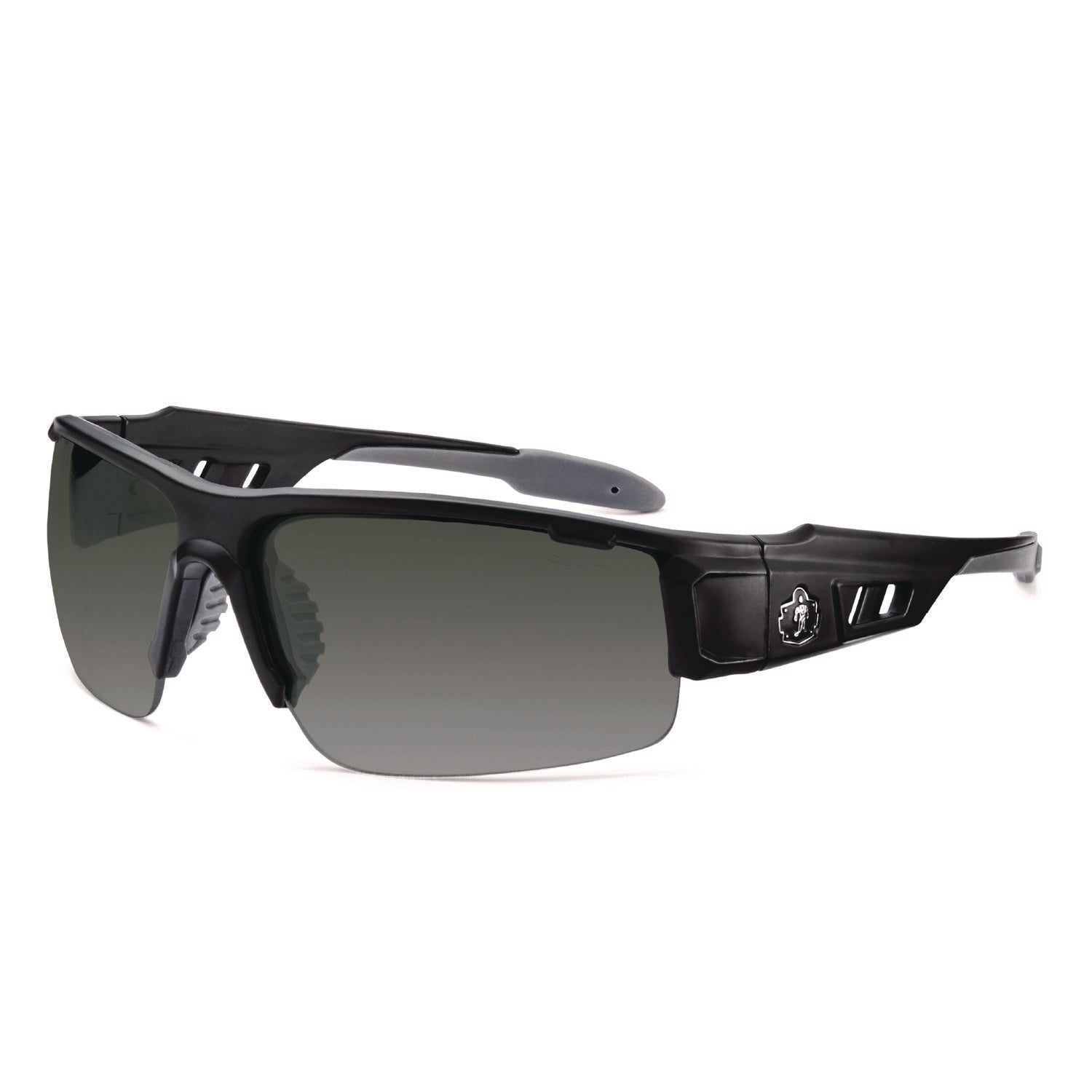 Skullerz DAGR Anti-Scratch and Enhanced Anti-Fog Safety Glasses, Black Frame, Smoke Polycarbonate Lens, Ships in 1-3 Bus Days