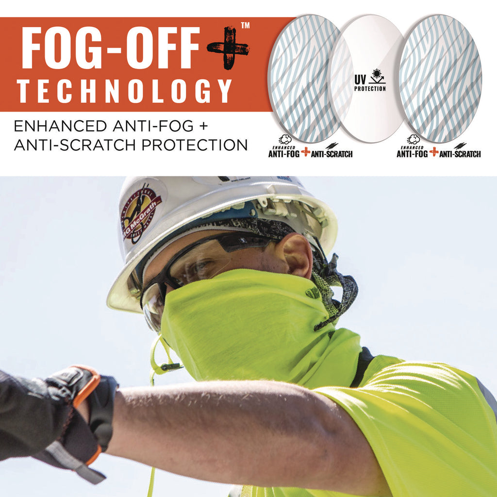 Skullerz DAGR Anti-Scratch/Enhanced Anti-Fog Safety Glasses,Black Frame, In/Outdoor Polycarbonate Lens, Ships in 1-3 Bus Days