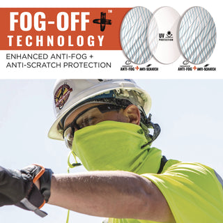 Skullerz DAGR Anti-Scratch/Enhanced Anti-Fog Safety Glasses,Black Frame, In/Outdoor Polycarbonate Lens, Ships in 1-3 Bus Days