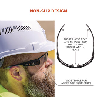 Skullerz DAGR Anti-Scratch/Enhanced Anti-Fog Safety Glasses,Black Frame, In/Outdoor Polycarbonate Lens, Ships in 1-3 Bus Days