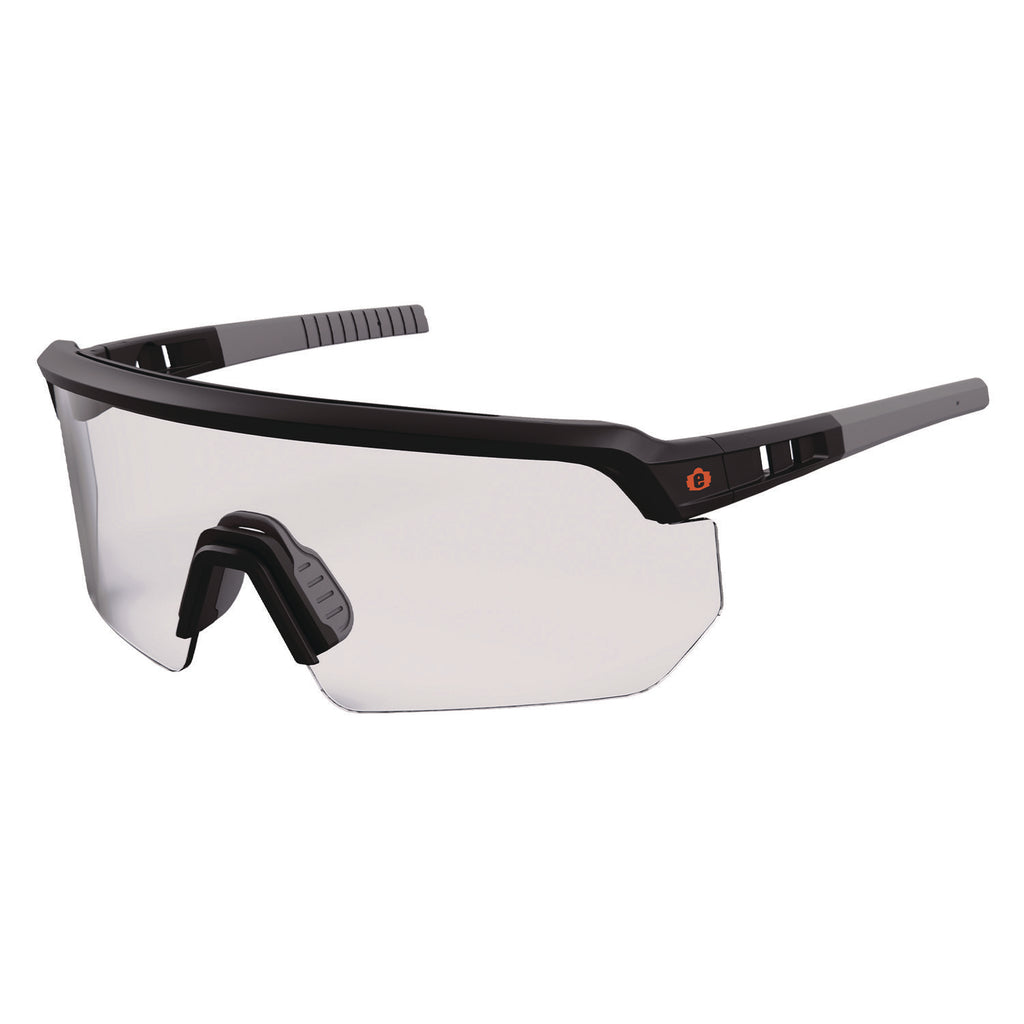 Skullerz AEGIR Anti-Scratch/Enhanced Anti-Fog Safety Glasses, Black Frame, Clear Polycarbonate Lens, Ships in 1-3 Bus Days