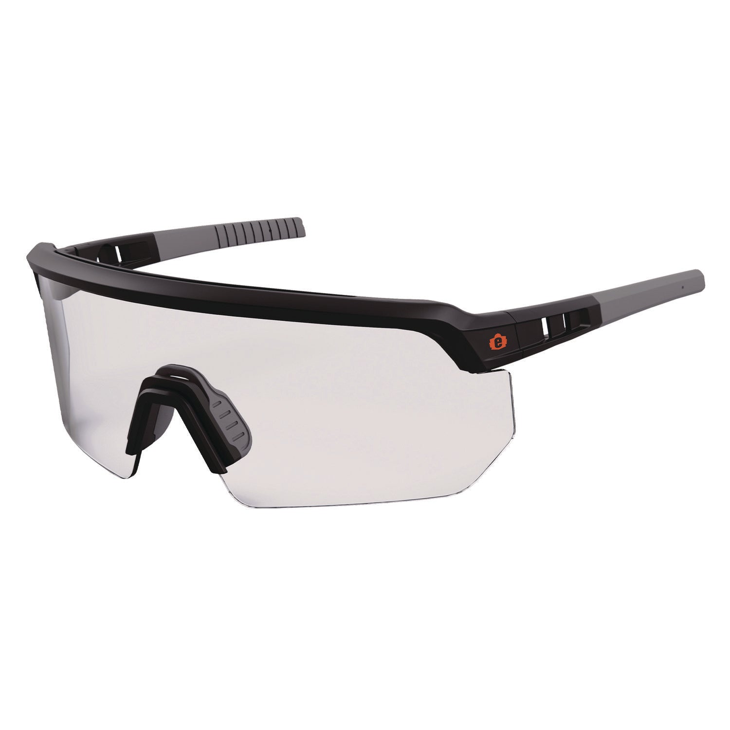 Skullerz AEGIR Anti-Scratch/Enhanced Anti-Fog Safety Glasses, Black Frame, Clear Polycarbonate Lens, Ships in 1-3 Bus Days