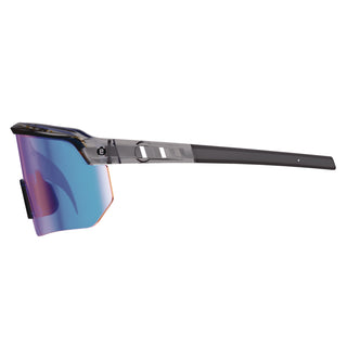Skullerz AEGIR Safety Glasses with Mirrored Lenses, Clear Smoke Frame, Blue Mirror Polycarbonate Lens, Ships in 1-3 Bus Days