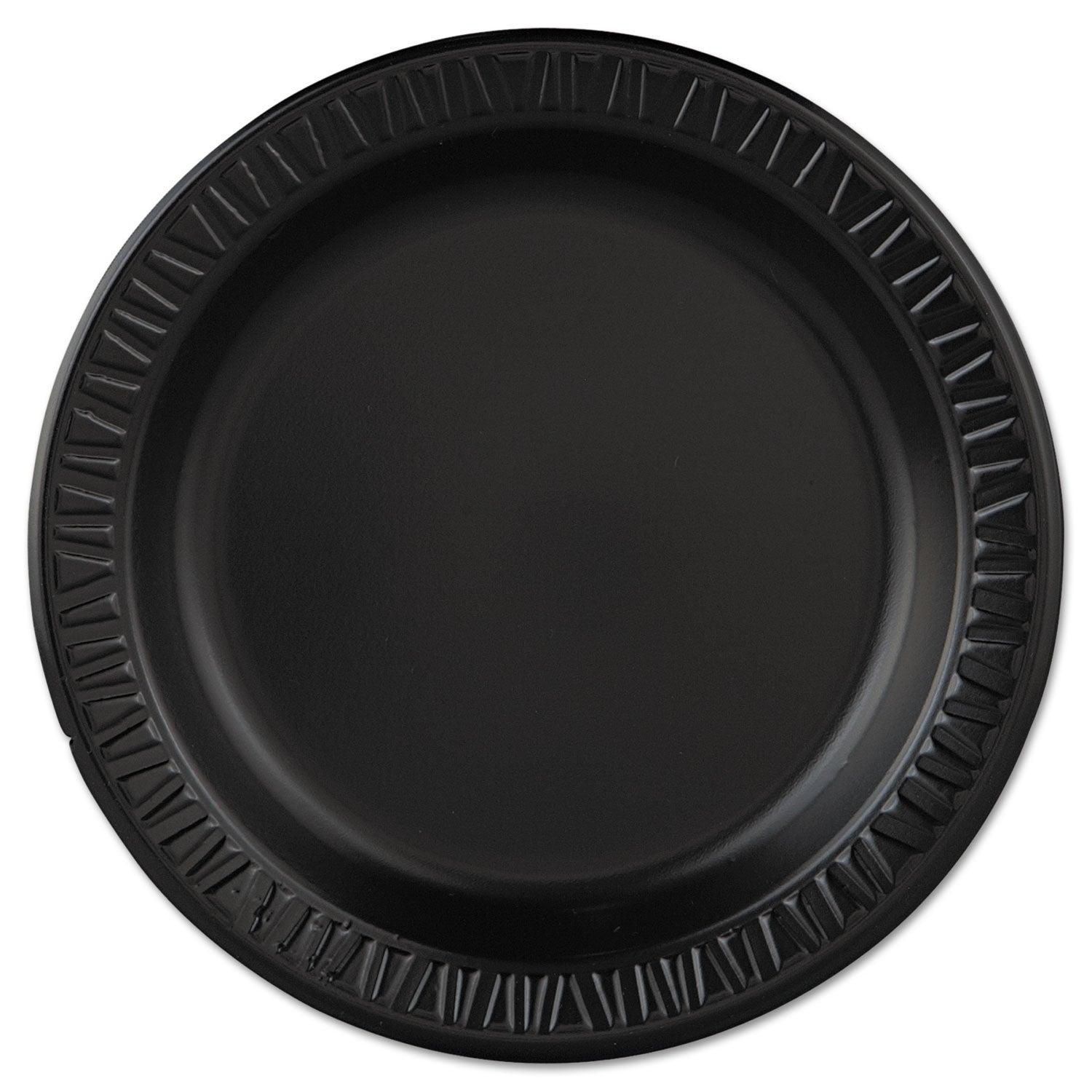 quiet-classic-laminated-foam-dinnerware-plate-9-dia-black-125-pack-4-packs-carton_dcc9pbqr - 1