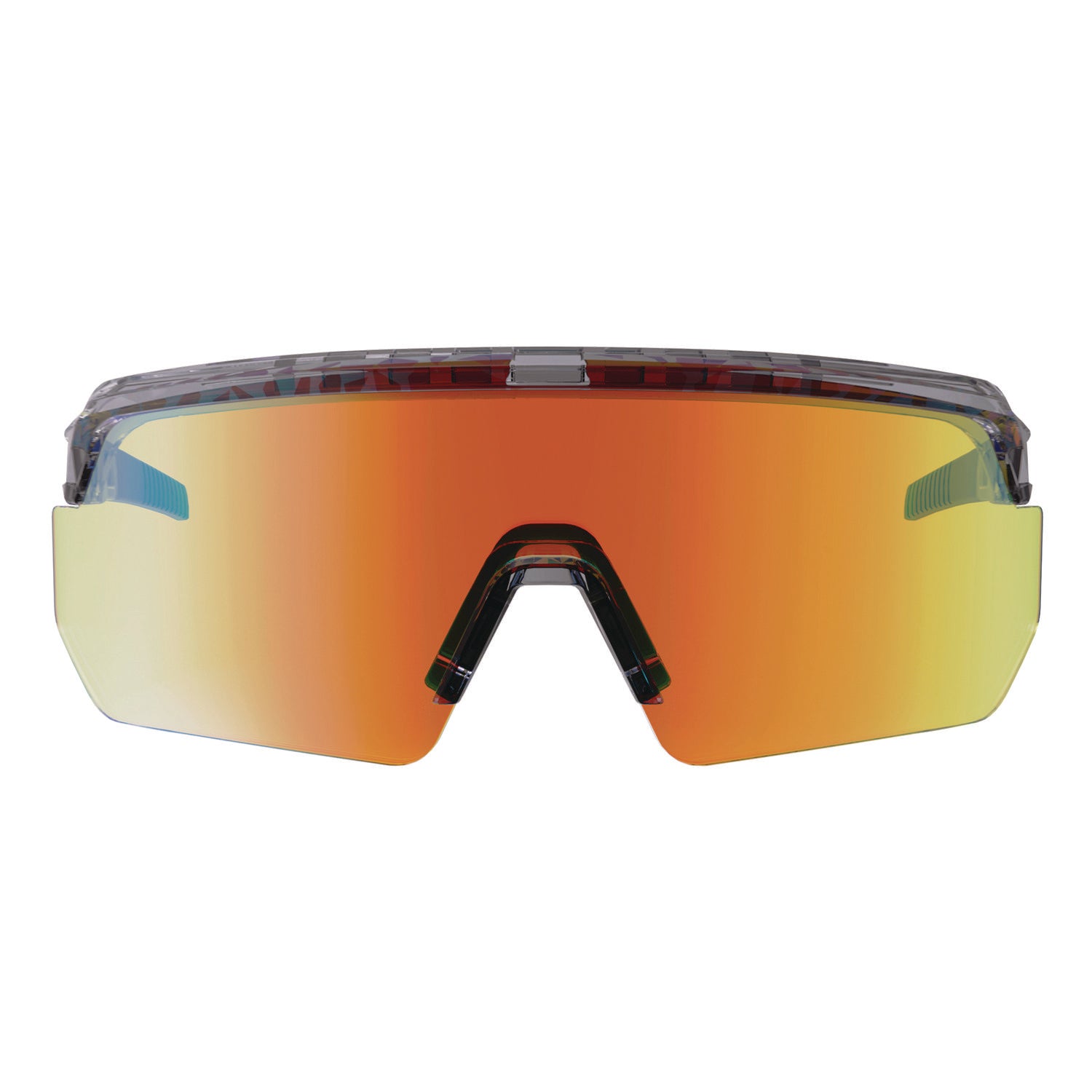 Skullerz AEGIR Anti-Scratch/Anti-Fog Safety Glasses, Clear Smoke Frame, Orange Mirror Polycarb Lens, Ships in 1-3 Bus Days