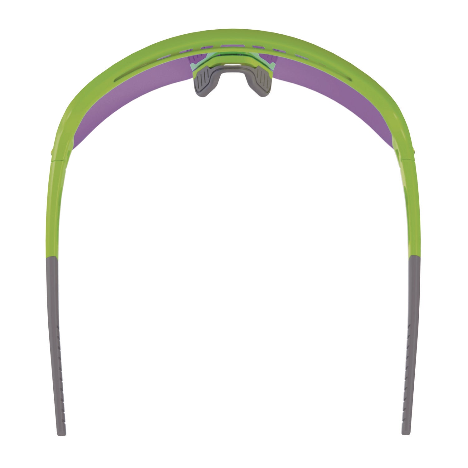 Skullerz AEGIR Safety Glasses, Mirrored Lenses, Lime Nylon Frame, Purple Mirror Polycarbonate Lens, Ships in 1-3 Bus Days