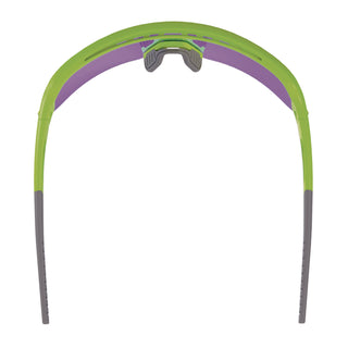 Skullerz AEGIR Safety Glasses, Mirrored Lenses, Lime Nylon Frame, Purple Mirror Polycarbonate Lens, Ships in 1-3 Bus Days