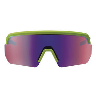 Skullerz AEGIR Anti-Scratch/Anti-Fog Safety Glasses, Lime Nylon Impact Frame, Purple Mirror Lens, Ships in 1-3 Bus Days