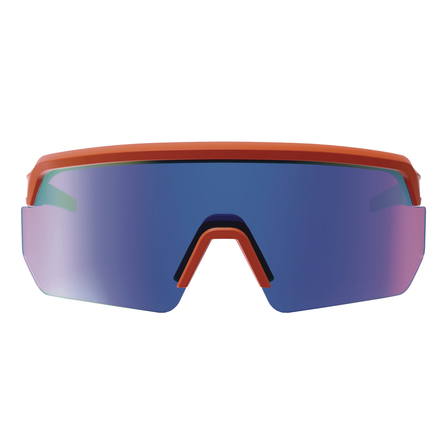 Skullerz AEGIR Anti-Scratch/Enhanced Anti-Fog Safety Glasses, Orange Frame, Blue Mirror Polycarb Lens, Ships in 1-3 Bus Days