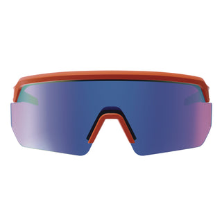 Skullerz AEGIR Anti-Scratch/Enhanced Anti-Fog Safety Glasses, Orange Frame, Blue Mirror Polycarb Lens, Ships in 1-3 Bus Days