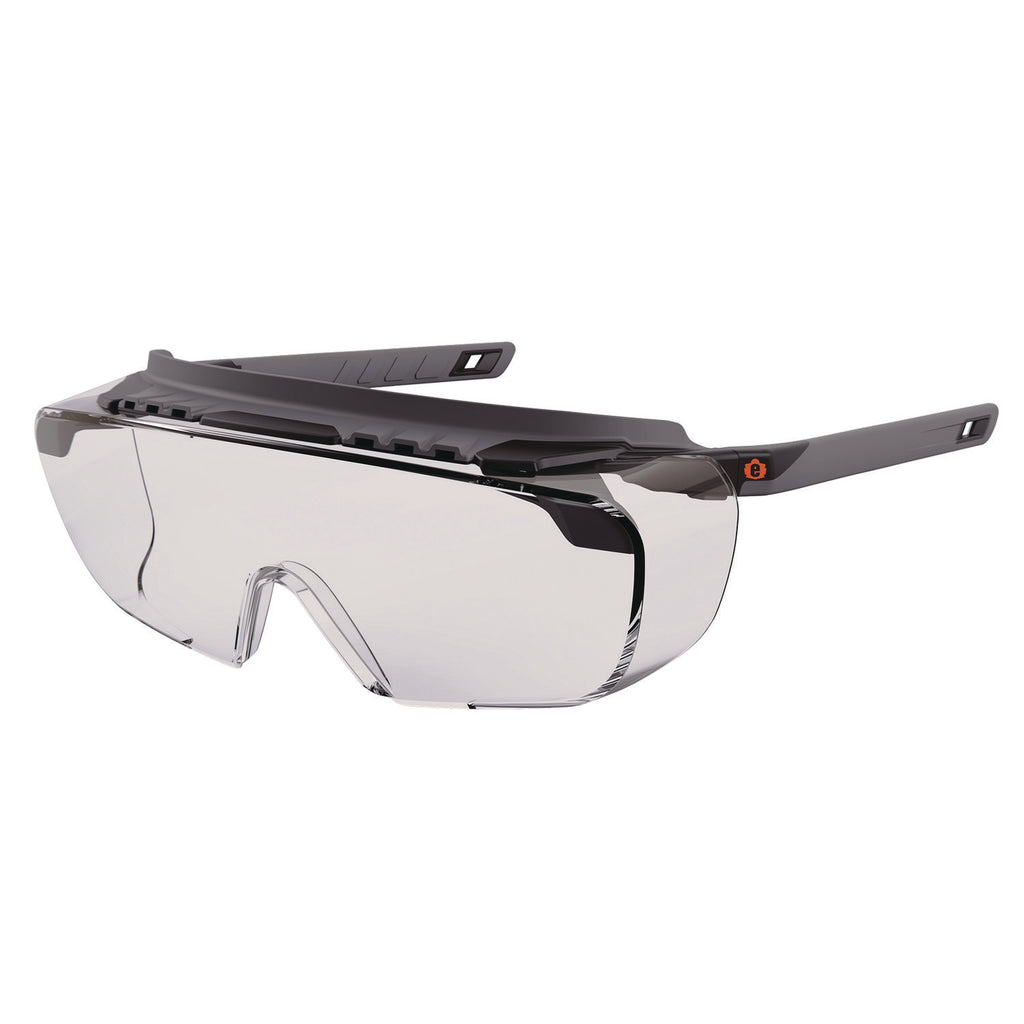 Skullerz OSMIN Safety Glasses, Matte Black Polycarbonate Frame, Clear Polycarbonate Lens, Ships in 1-3 Business Days