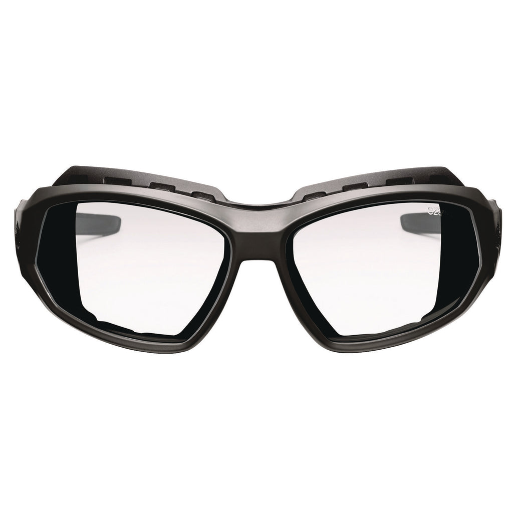 Skullerz LOKI Anti-Scratch/Anti-Fog Convert Safety Spoggles,Strap, Matte Black Frame, Clear Poly Lens, Ships in 1-3 Bus Days