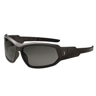 Skullerz LOKI Anti-Scratch/Anti-Fog Convert Safety Spoggles, Strap, Matte Black Frame,Smoke Poly Lens, Ships in 1-3 Bus Days