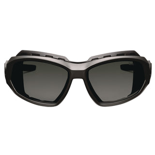 Skullerz LOKI Anti-Scratch/Anti-Fog Convert Safety Spoggles, Strap, Matte Black Frame,Smoke Poly Lens, Ships in 1-3 Bus Days
