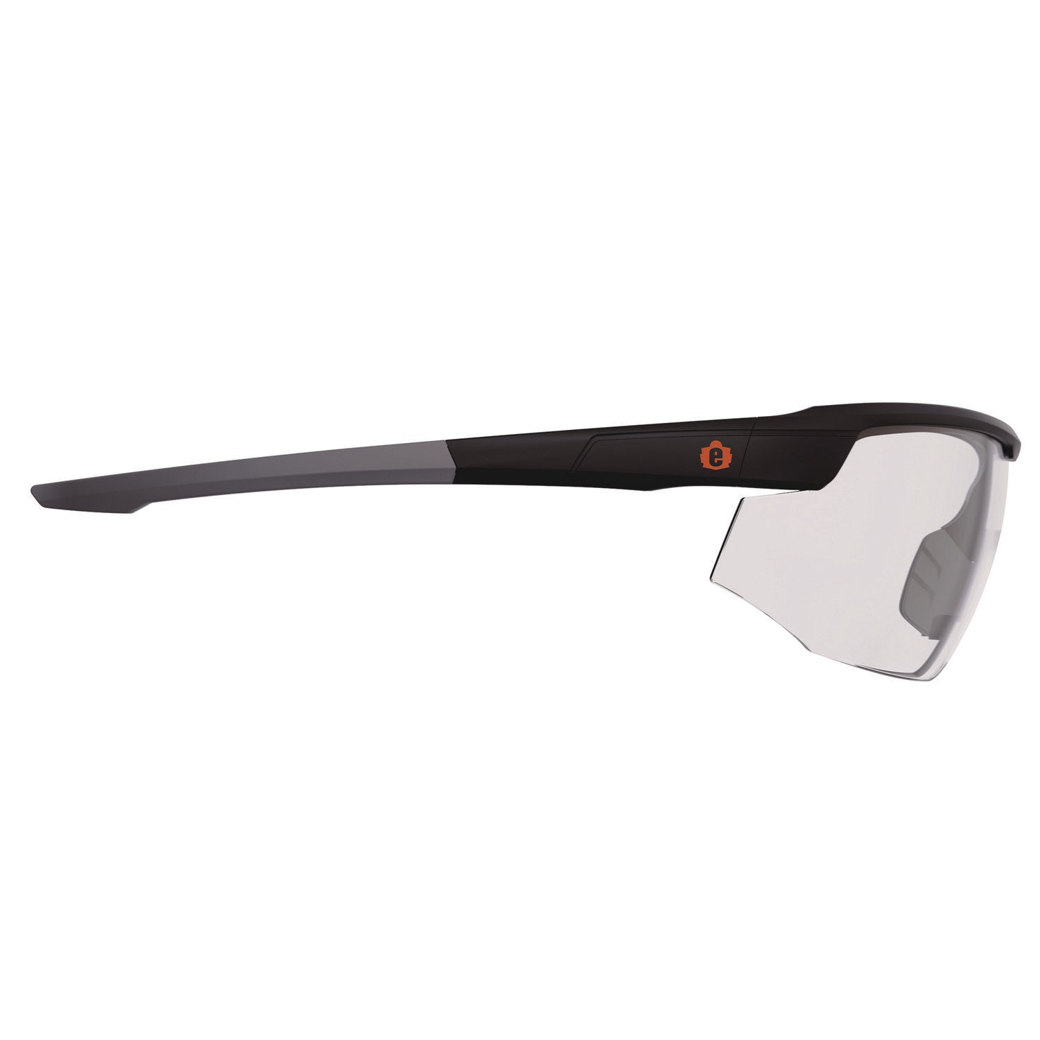 Skullerz SKOLL Anti-Scratch/Anti-Fog Safety Glasses, Matte Black Nylon Frame, Clear PolyCarb Lens, Ships in 1-3 Bus Days