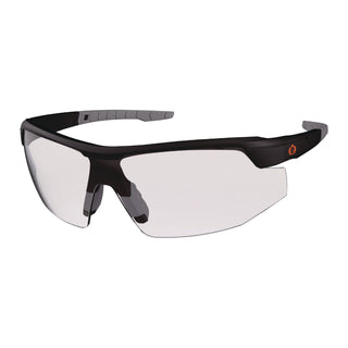Skullerz SKOLL Anti-Scratch/Anti-Fog Safety Glasses, Matte Black Nylon Frame, Clear PolyCarb Lens, Ships in 1-3 Bus Days