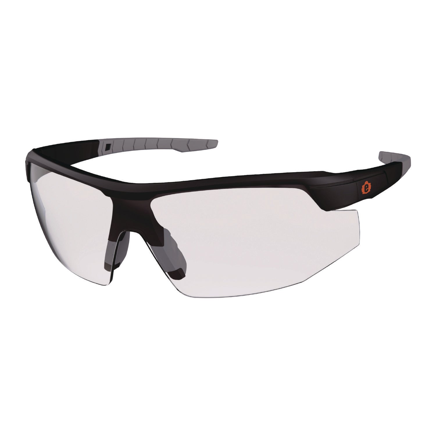 Skullerz SKOLL Anti-Scratch/Anti-Fog Safety Glasses, Matte Black Nylon Frame, Clear PolyCarb Lens, Ships in 1-3 Bus Days