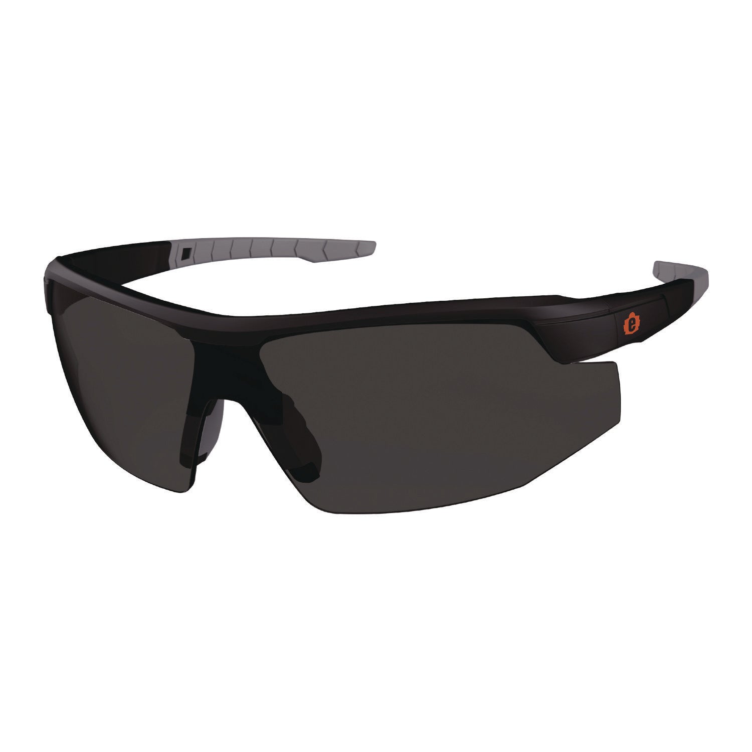 Skullerz SKOLL Anti-Scratch/Anti-Fog Safety Glasses, Matte Black Nylon Frame, Smoke PolyCarb Lens, Ships in 1-3 Bus Days