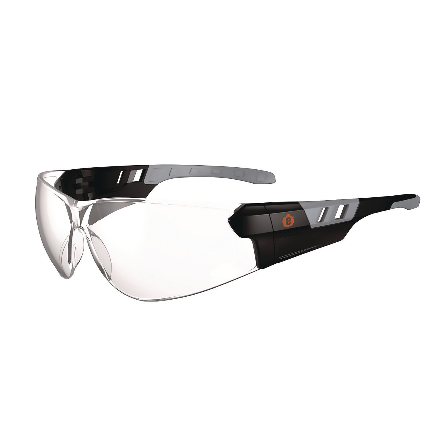 Skullerz SAGA Anti-Scratch/Enhanced Anti-Fog Safety Glasses, Matte Black Frameless, Clear Polycarb Lens,Ships in 1-3 Bus Days
