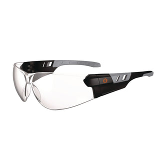 Skullerz SAGA Anti-Scratch/Enhanced Anti-Fog Safety Glasses, Matte Black Frameless, Clear Polycarb Lens,Ships in 1-3 Bus Days