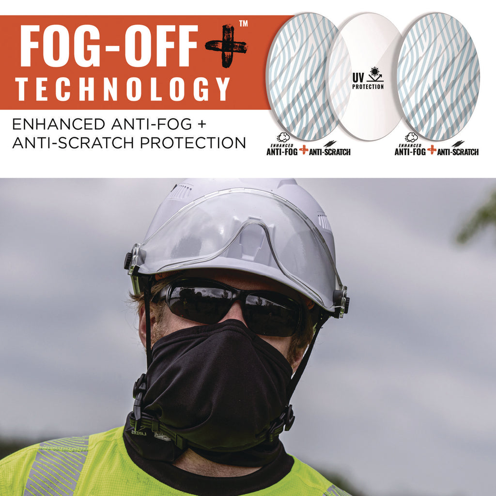 Skullerz VALI Anti-Scratch/Enhanced Anti-Fog Safety Glasses, Matte Black Frameless, Smoke PolyCarb Lens,Ships in 1-3 Bus Days