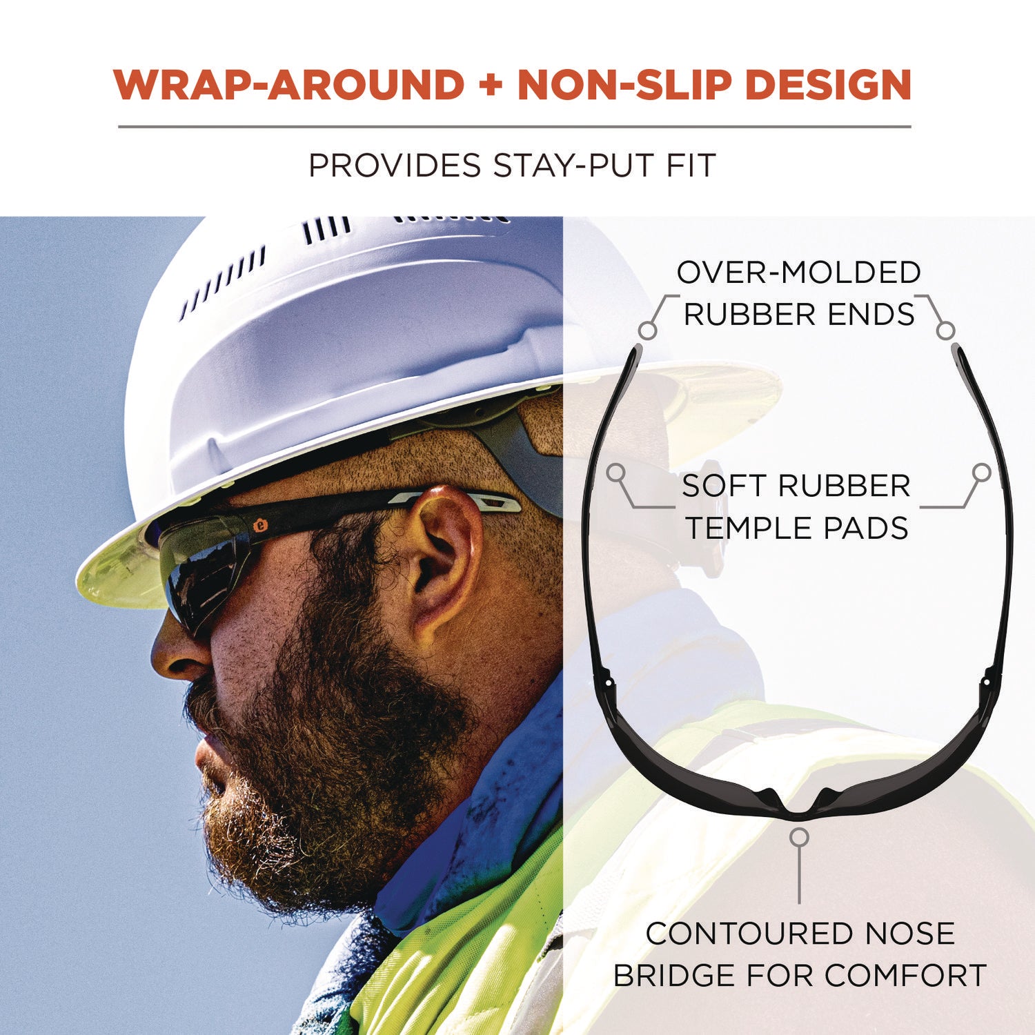 Skullerz VALI Anti-Scratch/Enhanced Anti-Fog Safety Glasses, Matte Black Frameless, Smoke PolyCarb Lens,Ships in 1-3 Bus Days