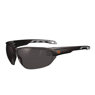 Skullerz VALI Anti-Scratch/Enhanced Anti-Fog Safety Glasses, Matte Black Frameless, Smoke PolyCarb Lens,Ships in 1-3 Bus Days