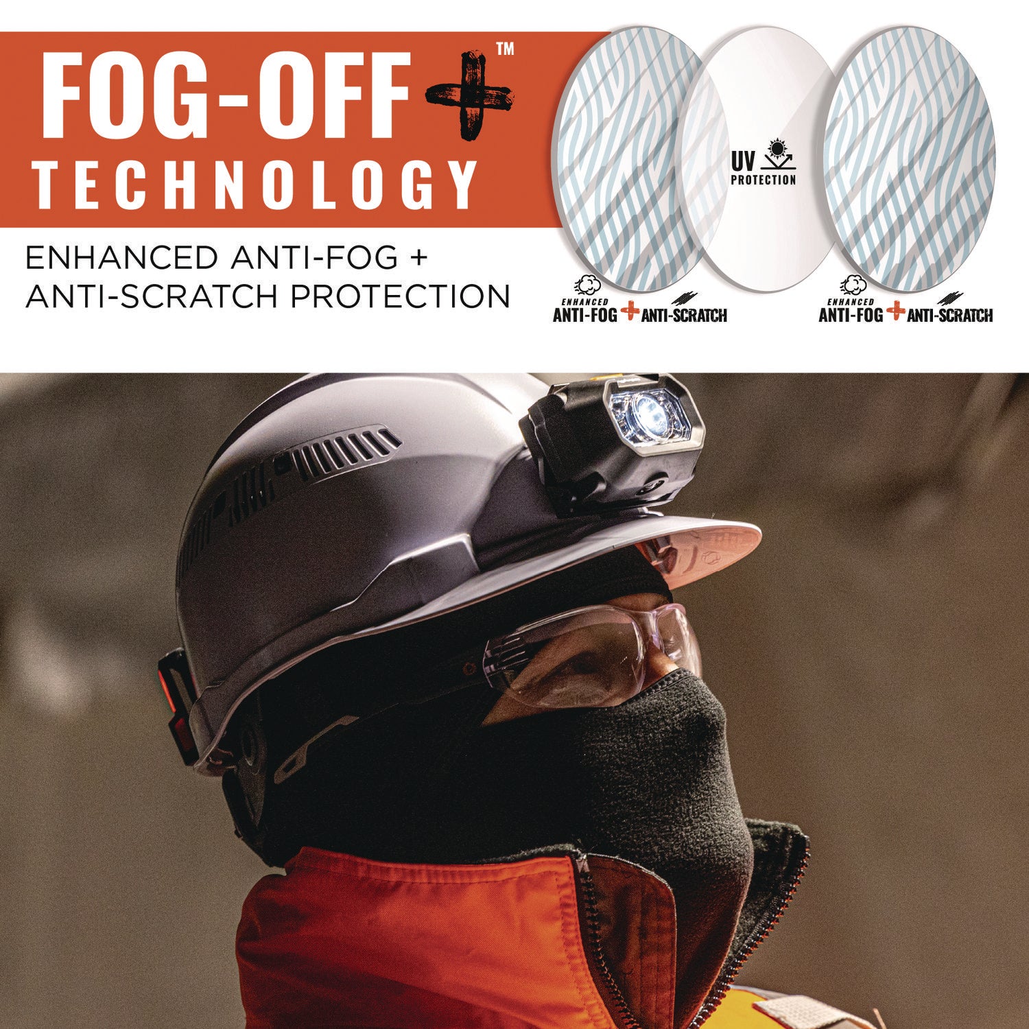 Skullerz VALI Anti-Scratch/Anti-Fog Safety Glasses, Matte Black Frameless, Indoor/Outdoor PolyCarb Lens,Ships in 1-3 Bus Days