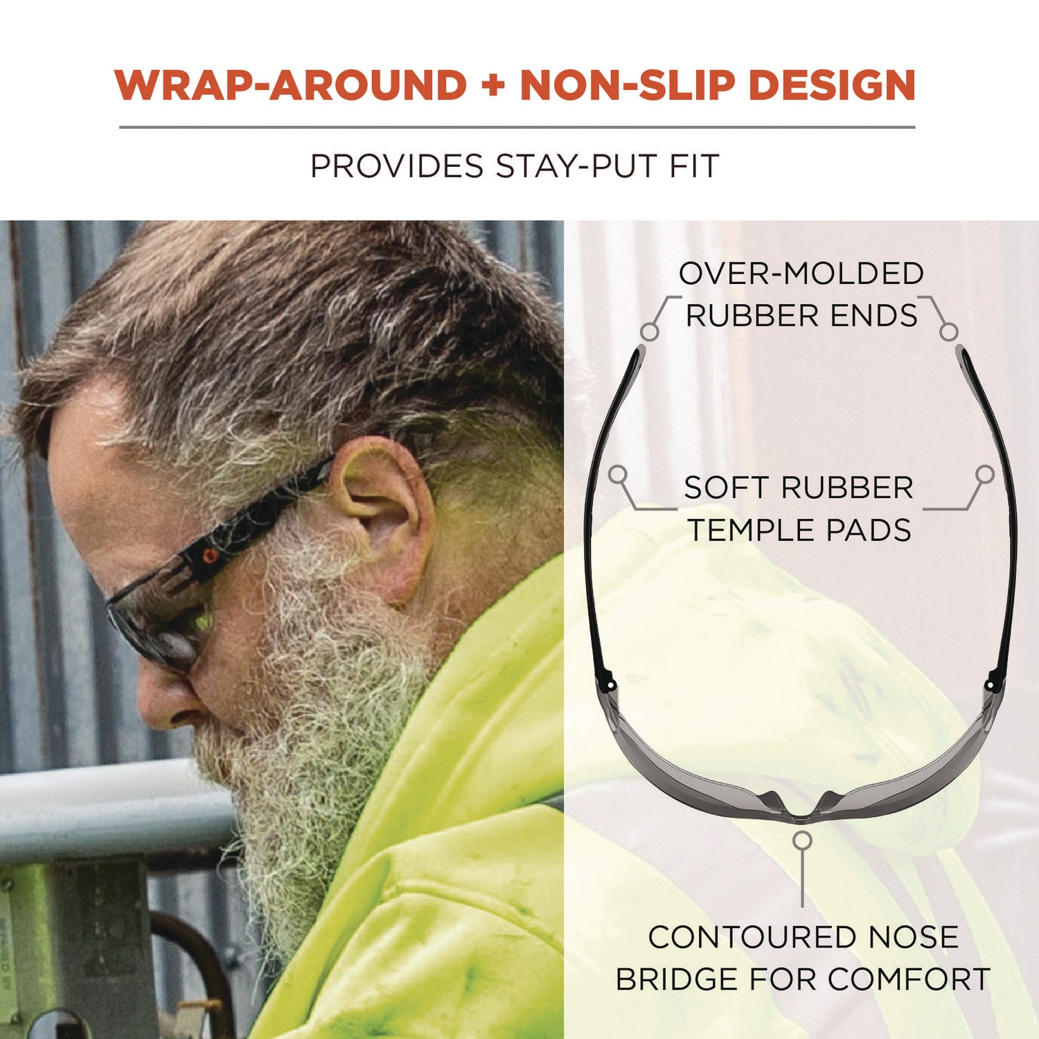 Skullerz VALI Anti-Scratch/Anti-Fog Safety Glasses, Matte Black Frameless, Indoor/Outdoor PolyCarb Lens,Ships in 1-3 Bus Days