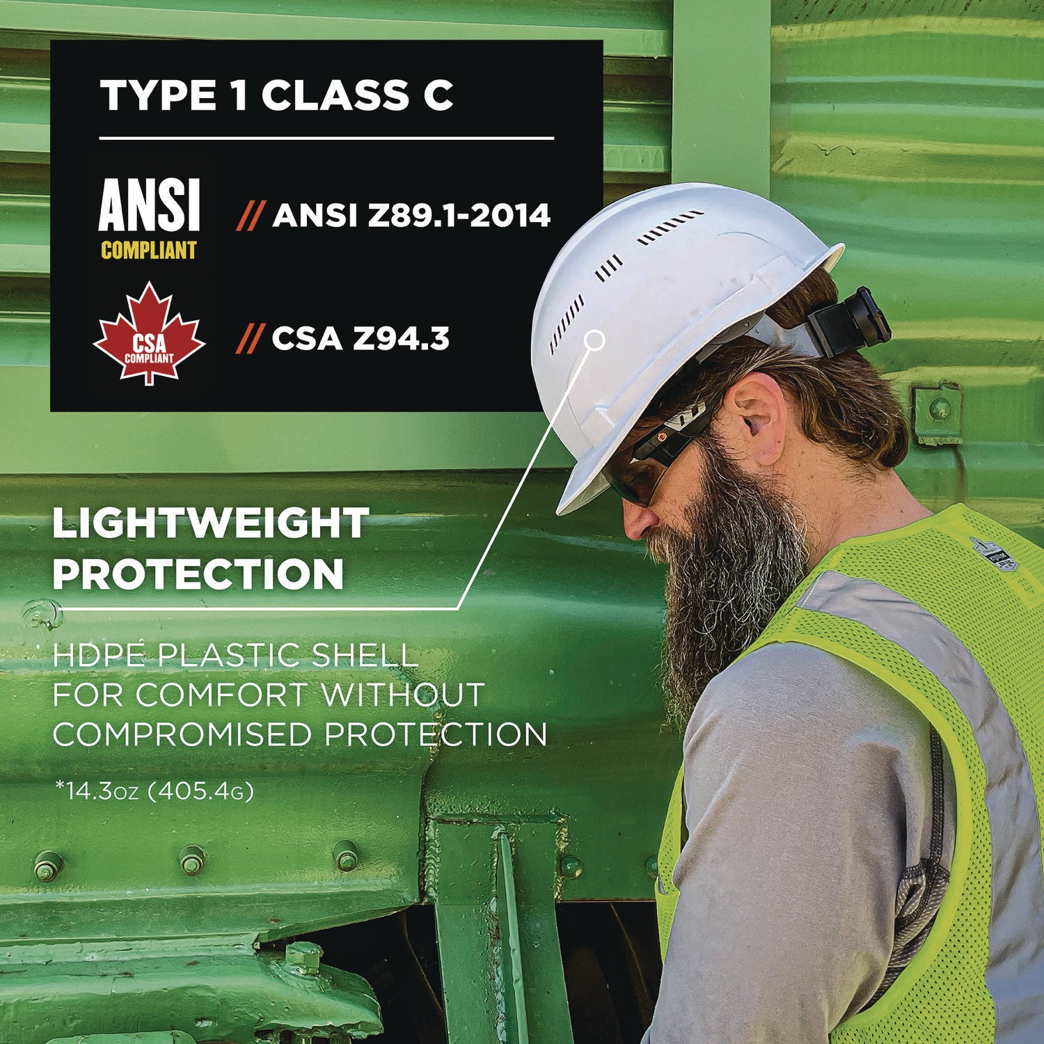 Skullerz 8966 Class C Lightweight Cap-Style Hard Hat, Adjustable Venting, 6-pt Rachet Suspension, Lime, Ships in 1-3 Bus Days