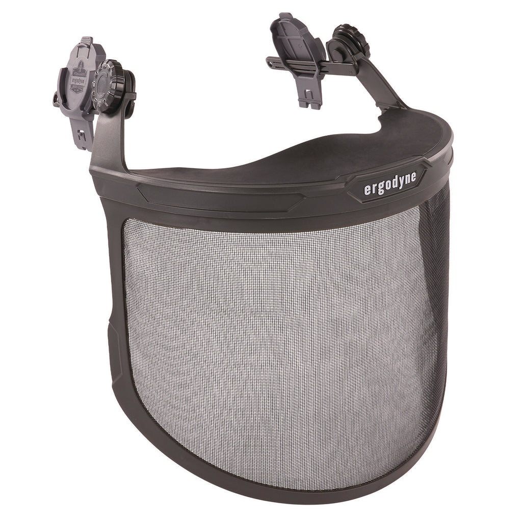 Skullerz 8989 Mesh Face Shield with Adapter for Hard Hat and Safety Helmet, Gray, Ships in 1-3 Business Days