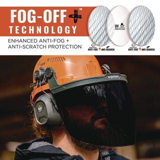 Skullerz 8997 Anti-Scratch/Anti-Fog Face Shield Replacement, Cap-Style/Safety Helmet, Smoke Lens, Ships in 1-3 Bus Days