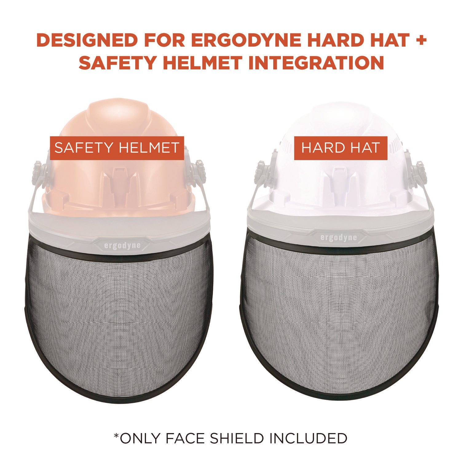 Skullerz 8999 Mesh Face Shield Replacement for Hard Hat and Safety Helmet, Black, Ships in 1-3 Business Days
