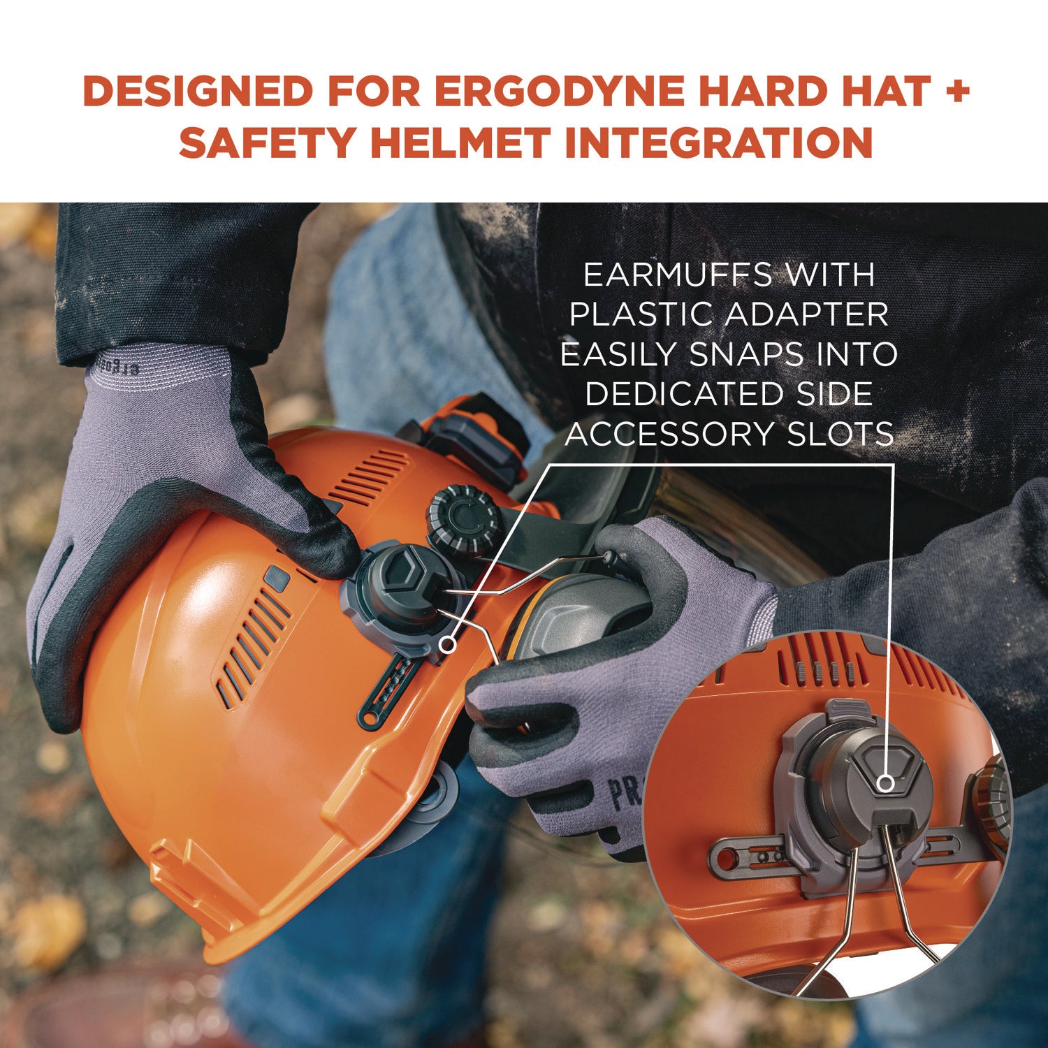 Skullerz 8880 NRR 26dB Hard Hat Mounted Earmuffs, Cap-Style, Gray, Ships in 1-3 Business Days