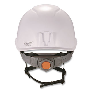 Skullerz 8976LED Class E Safety Helmet with LED Light, 6-Point Rachet Suspension, White, Ships in 1-3 Business Days