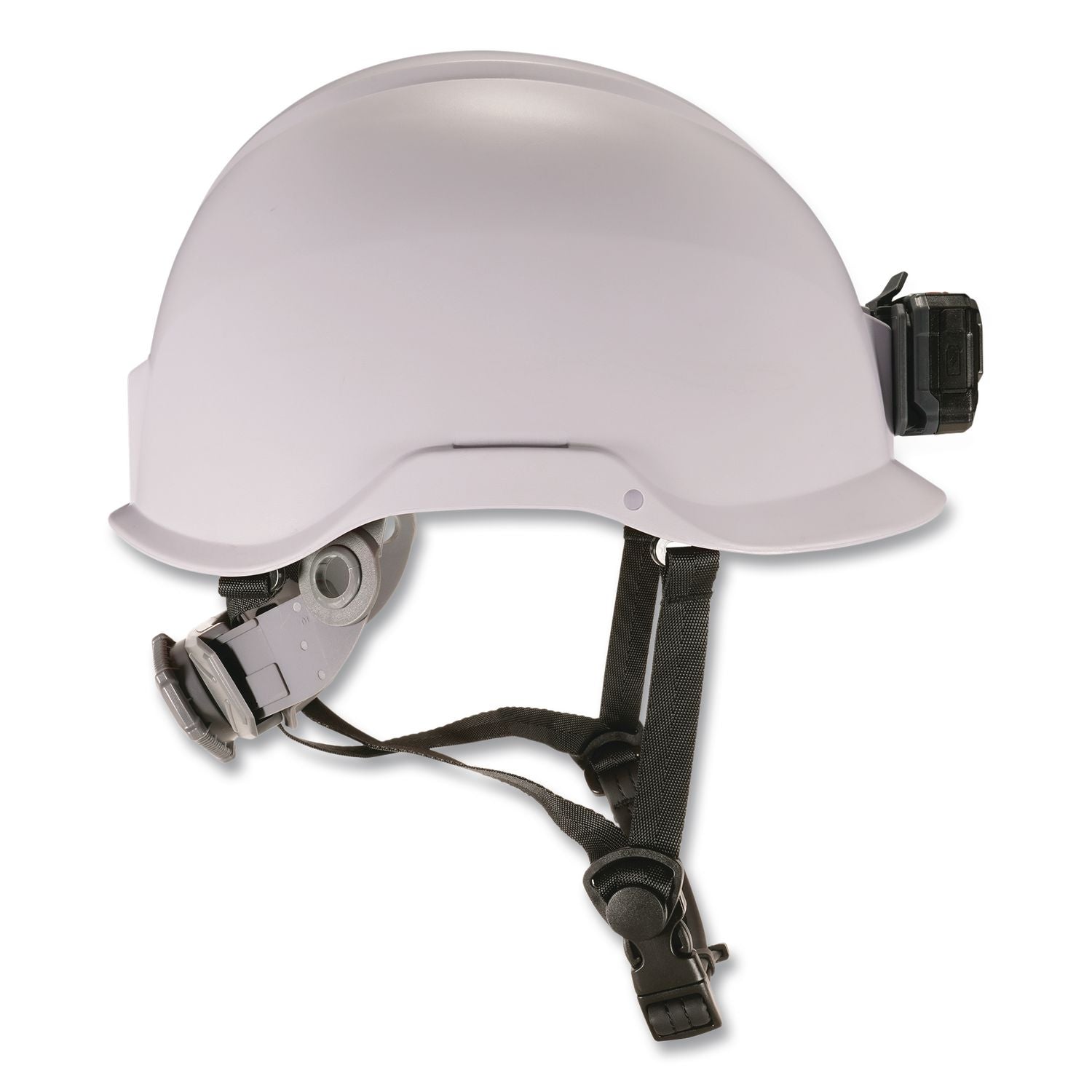 Skullerz 8976LED Class E Safety Helmet with LED Light, 6-Point Rachet Suspension, White, Ships in 1-3 Business Days