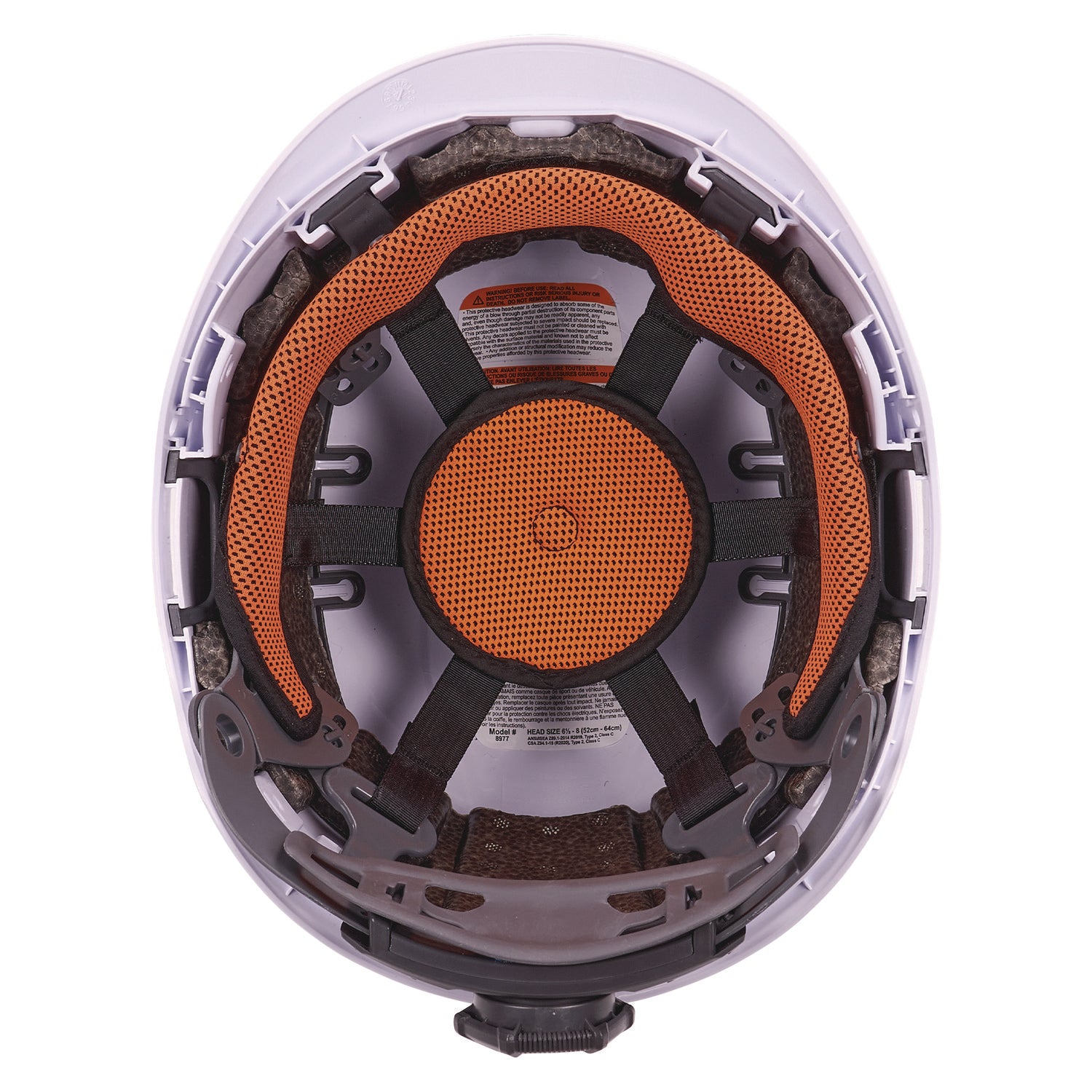 skullerz-8977-class-c-safety-helmet-with-adjustable-venting-6-point-rachet-suspension-white-ships-in-1-3-business-days_ego60264 - 3