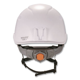 Class C Safety Helmet with LED Light and Adjustable Venting, 6-Point Rachet Suspension, White, Ships in 1-3 Business Days