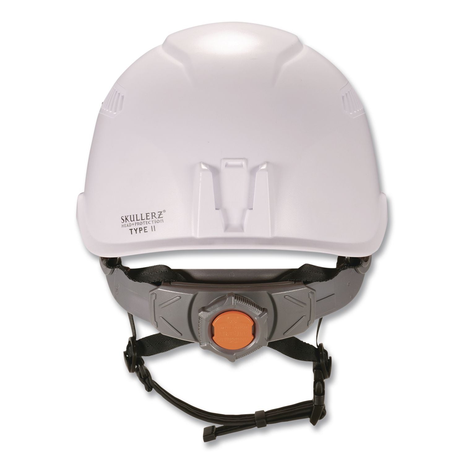 Class C Safety Helmet with LED Light and Adjustable Venting, 6-Point Rachet Suspension, White, Ships in 1-3 Business Days